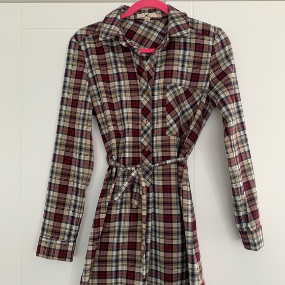 Plaid shirt dress. - Picture 3 of 8